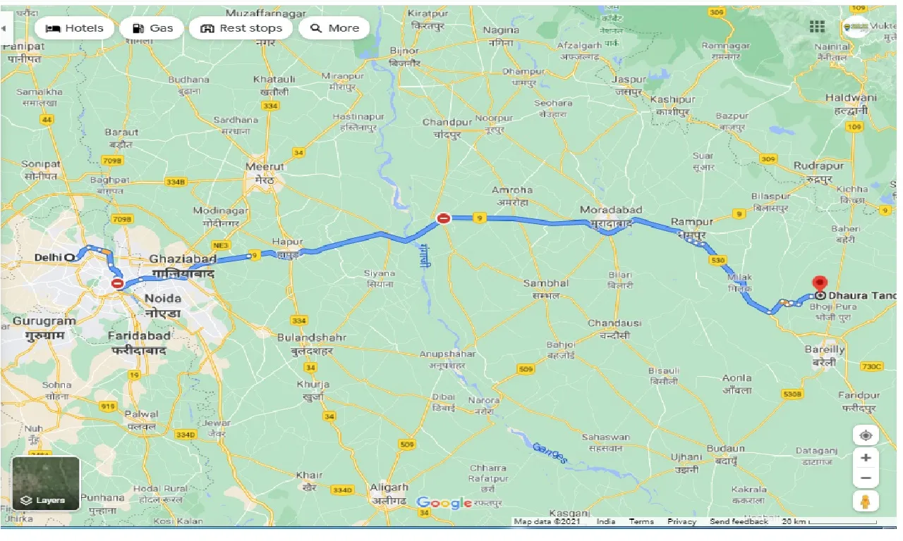 delhi-to-dhaura-tanda-one-way