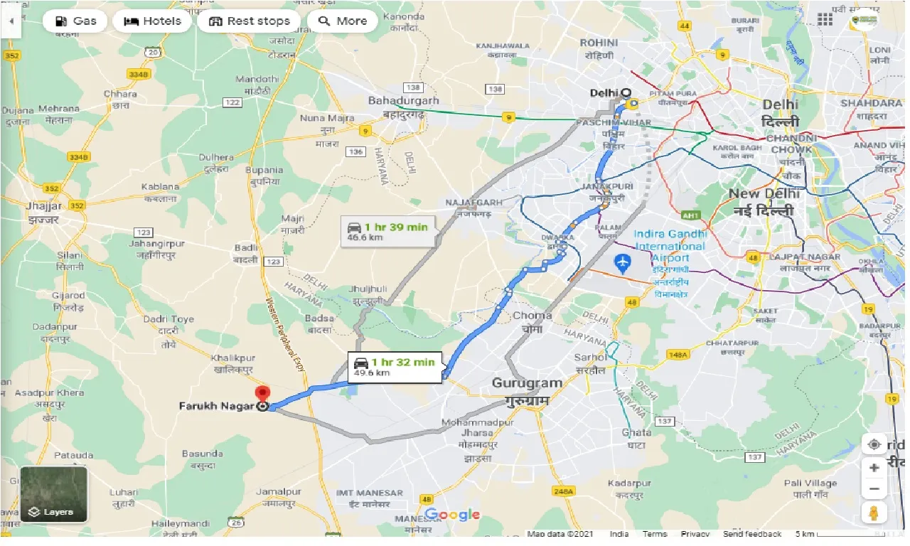 delhi-to-farukh-nagar-one-way