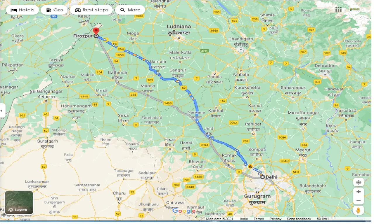 delhi-to-ferozpur-one-way