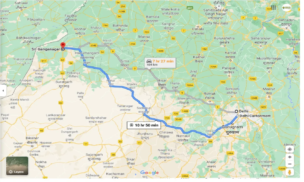 delhi-to-ganganagar-round-trip