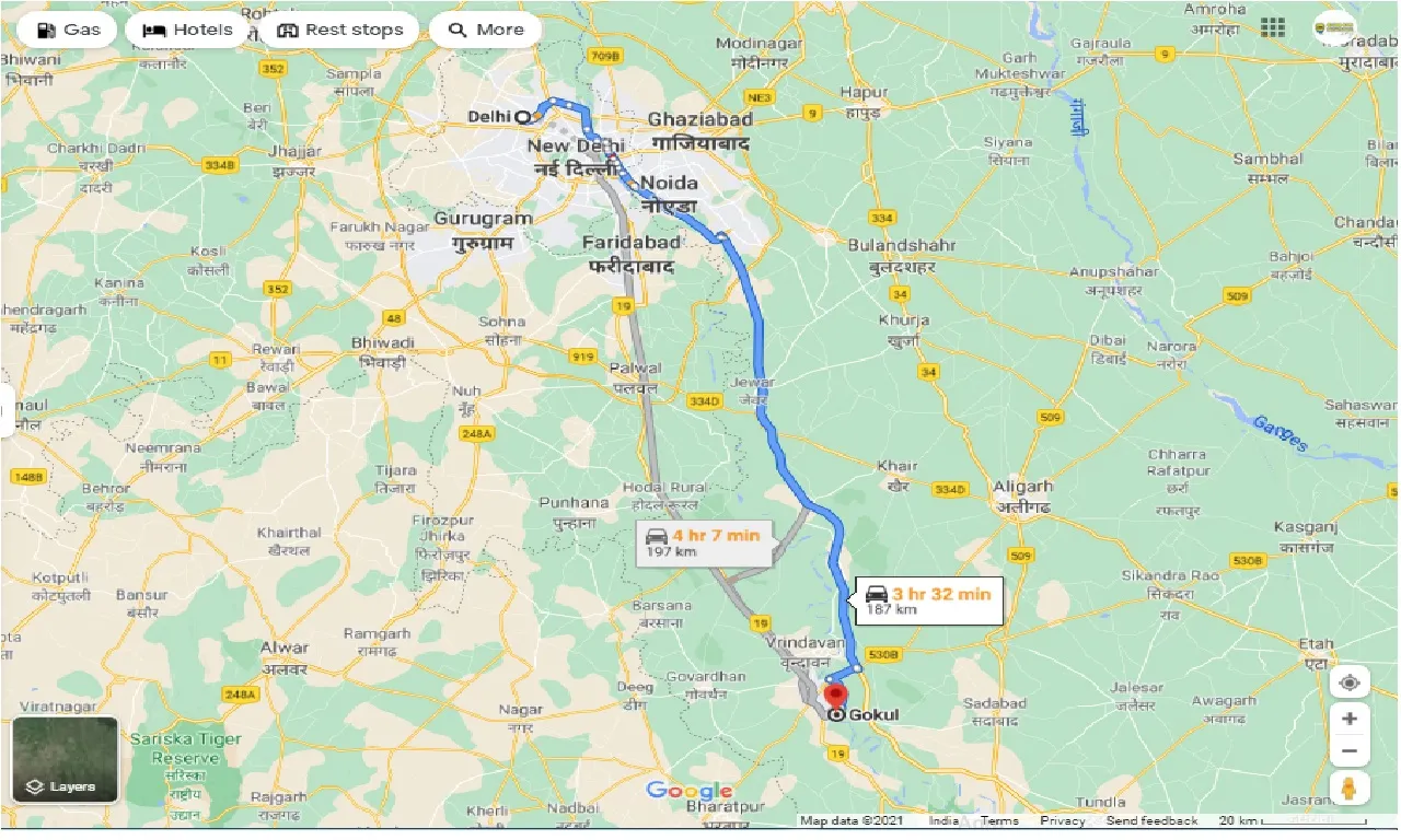 delhi-to-gokul-round-trip