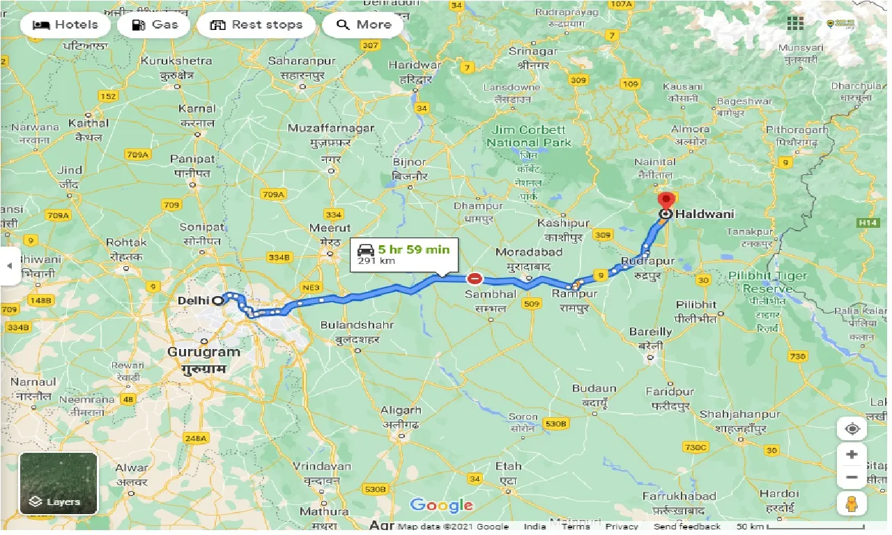 delhi-to-haldwani-round-trip