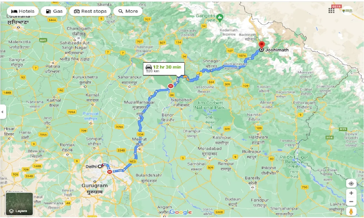 delhi-to-joshimath-one-way