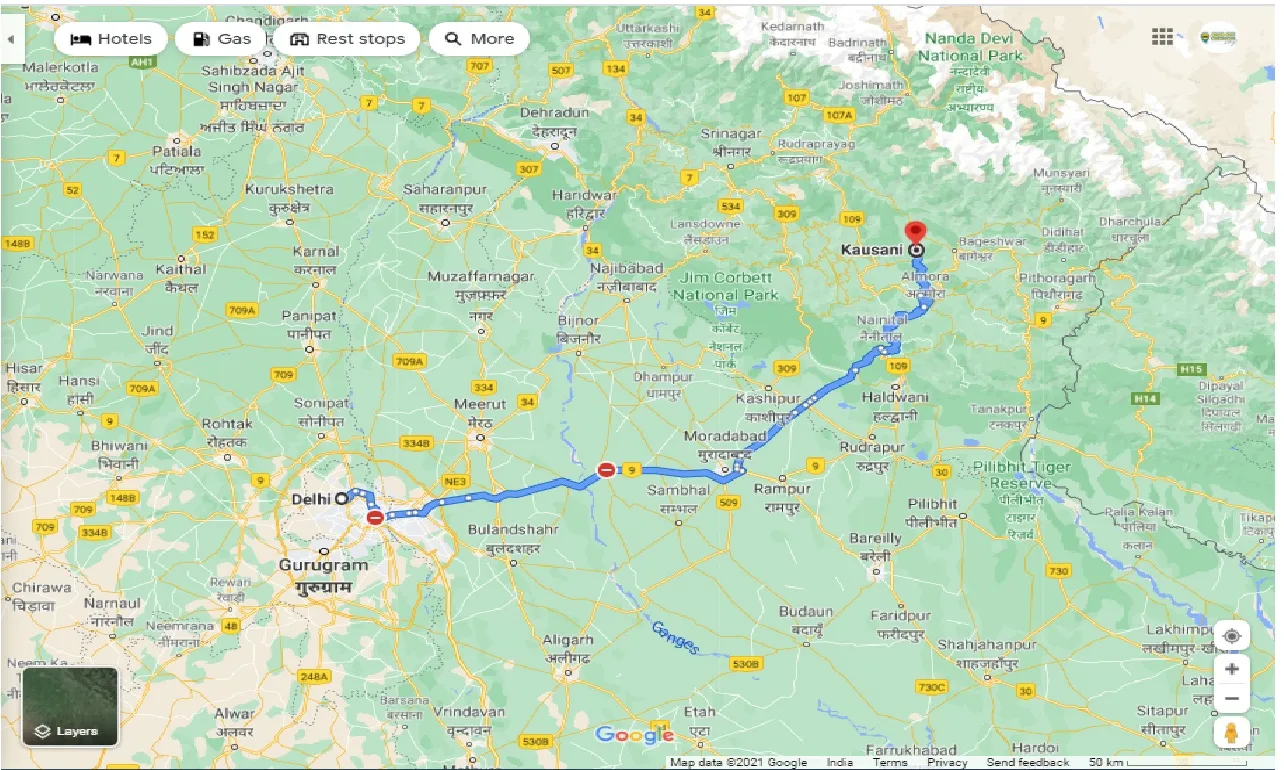 delhi-to-kausani-one-way