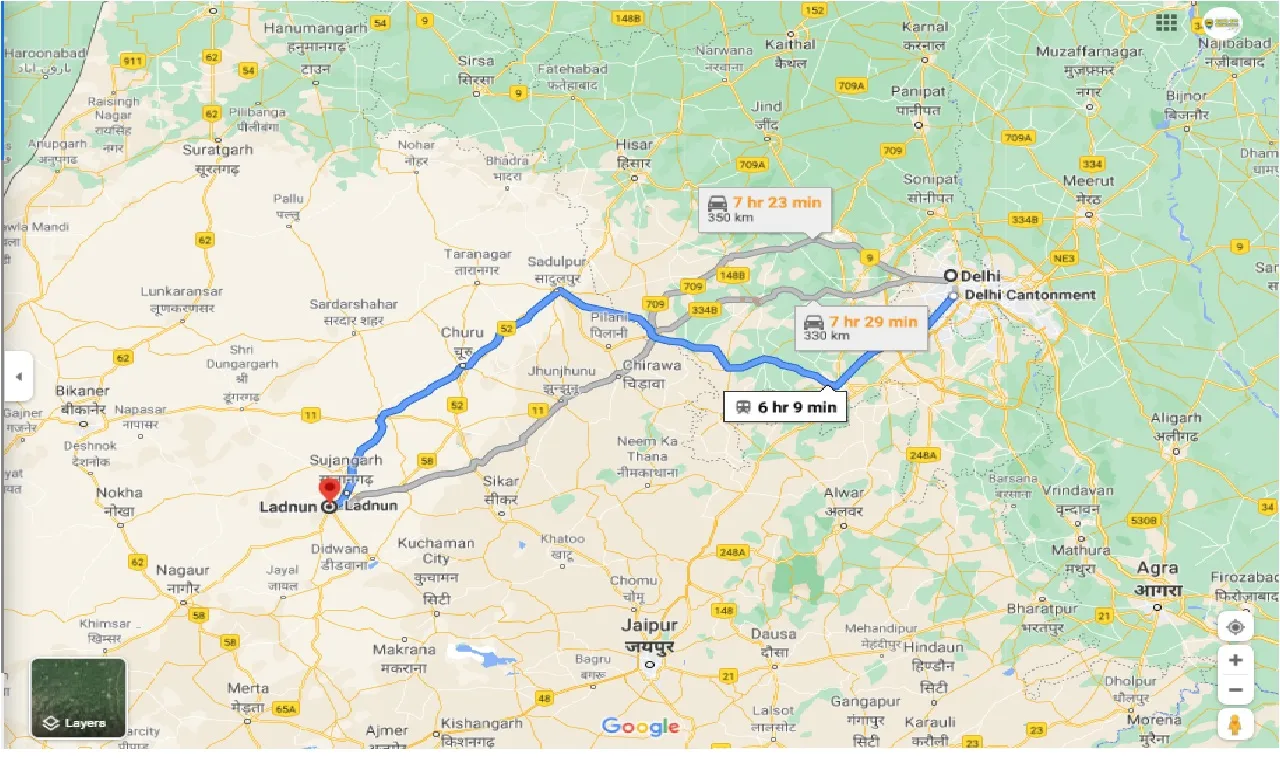 delhi-to-ladnu-round-trip