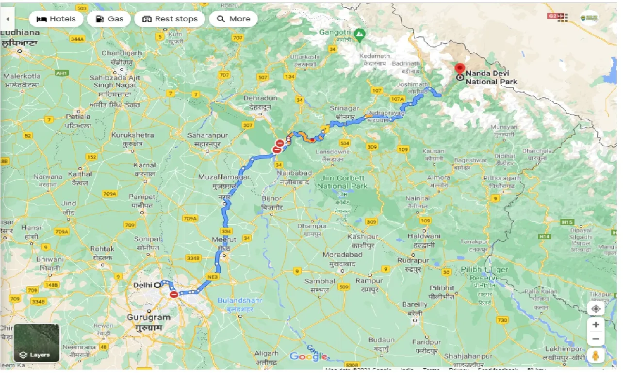 delhi-to-nanda-devi-national-park-one-way