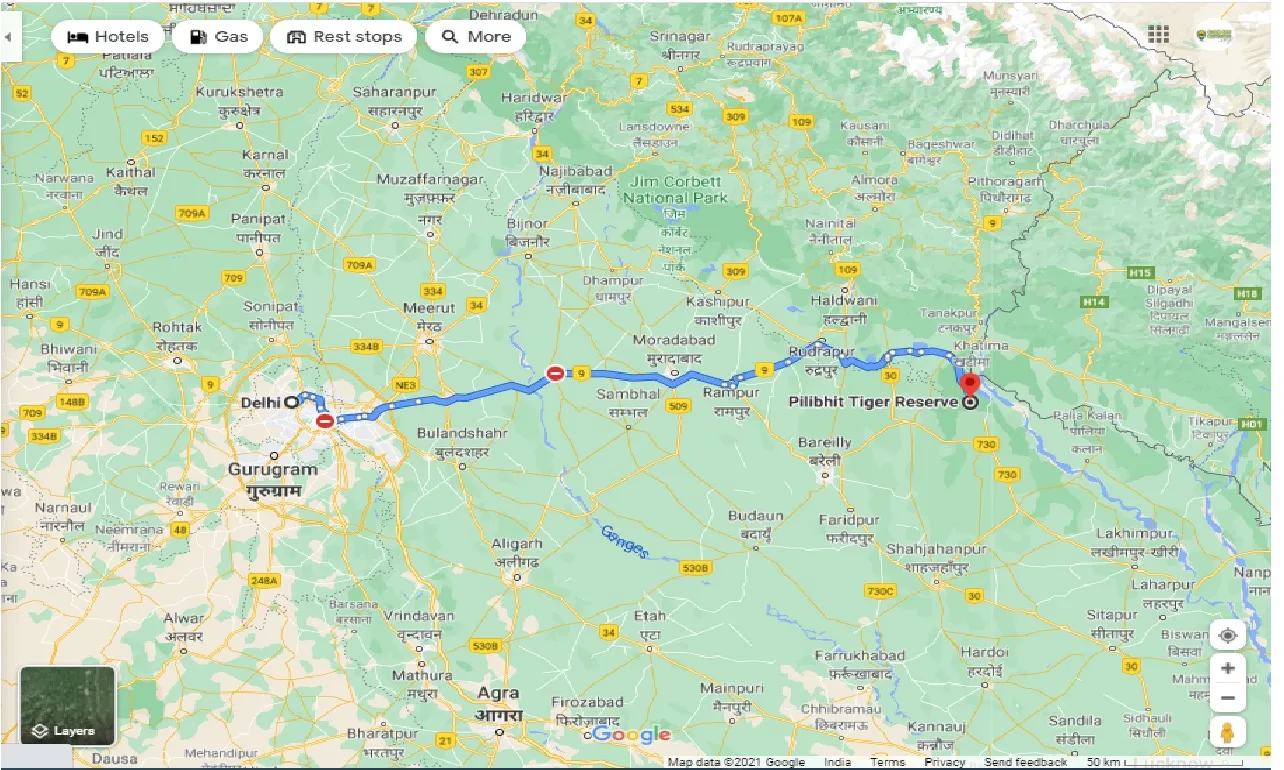 delhi-to-pilibhit-tiger-reserve-round-trip