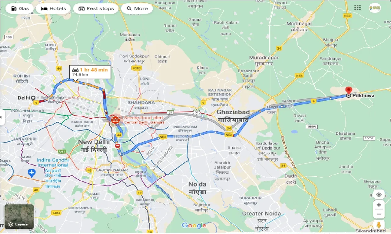 delhi-to-pilkhuwa-one-way