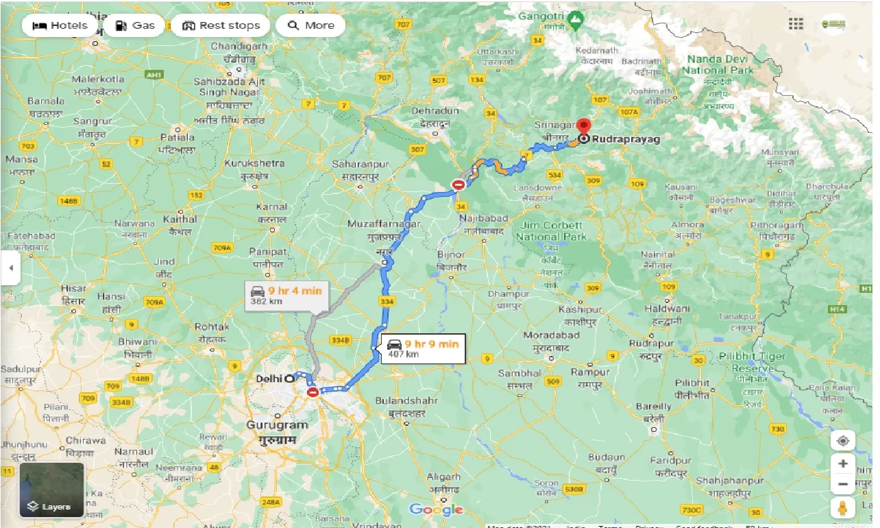 delhi-to-rudraprayag-round-trip