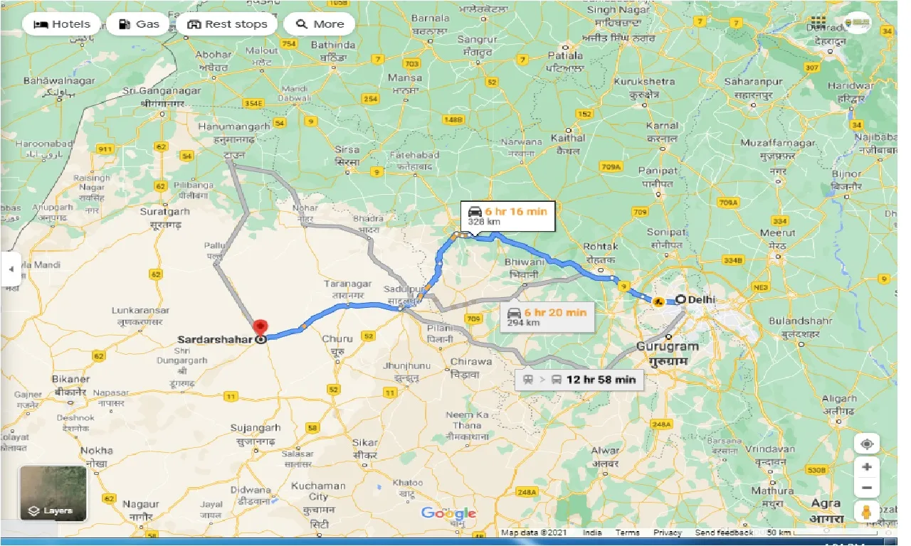 delhi-to-sardarshahar-round-trip