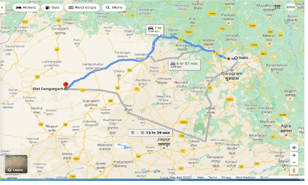 delhi-to-shri-dungargarh-one-way