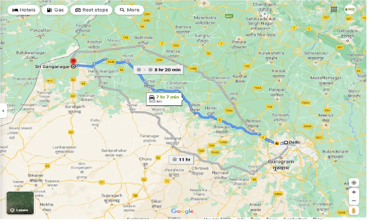 delhi-to-shri-ganganagar-round-trip