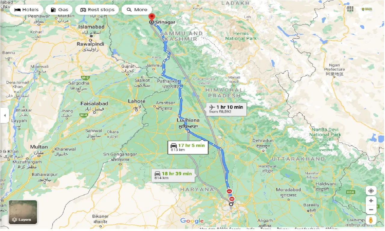 delhi-to-srinagar-one-way