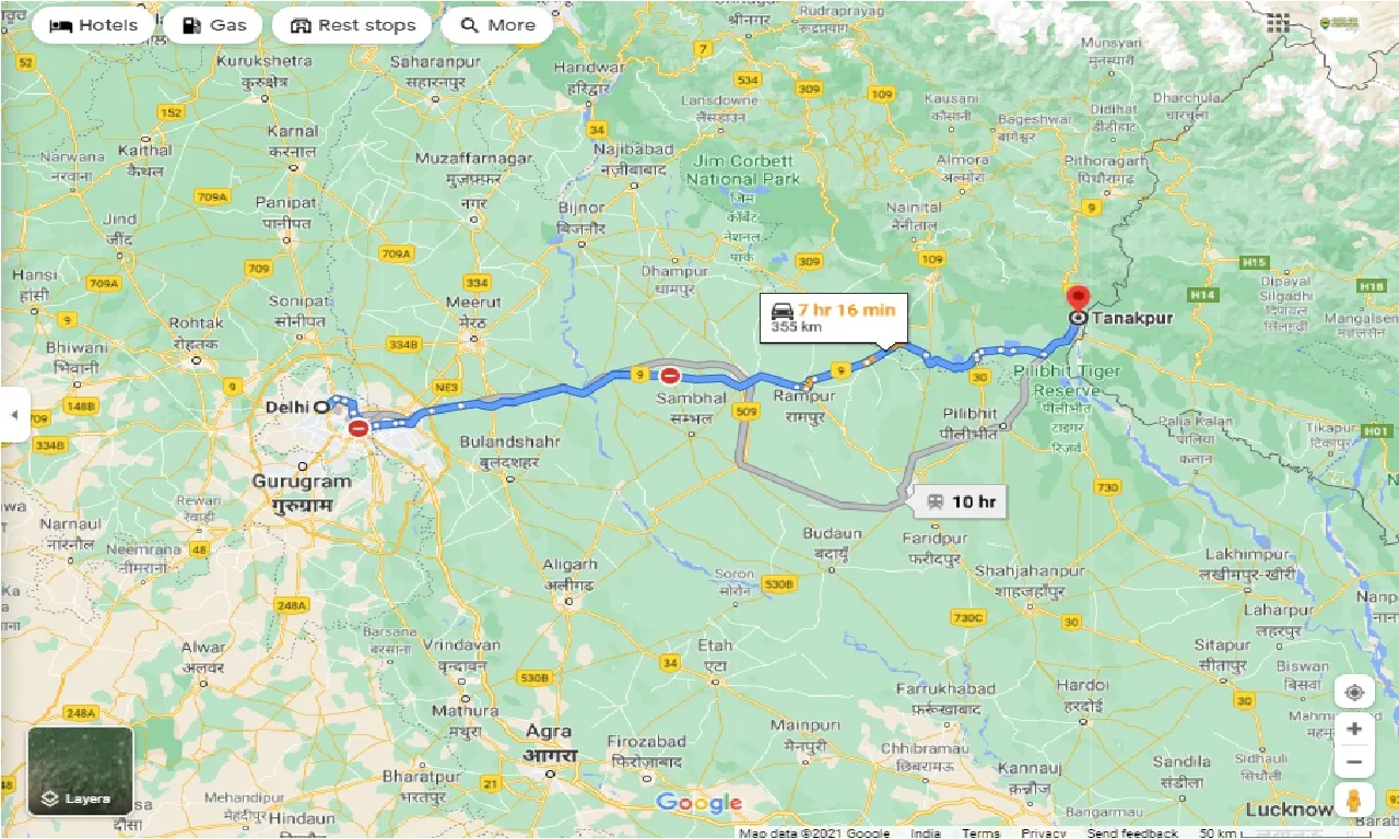 delhi-to-tanakpur-round-trip