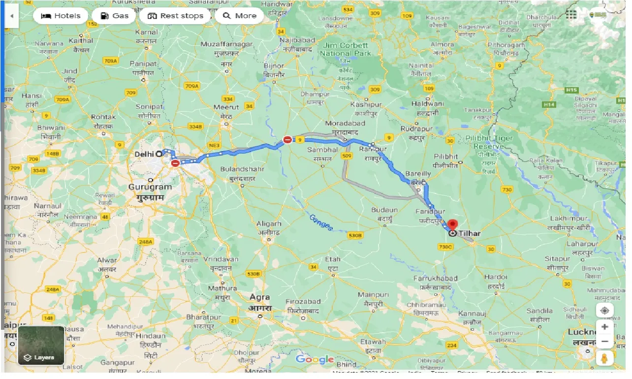 delhi-to-tilhar-round-trip