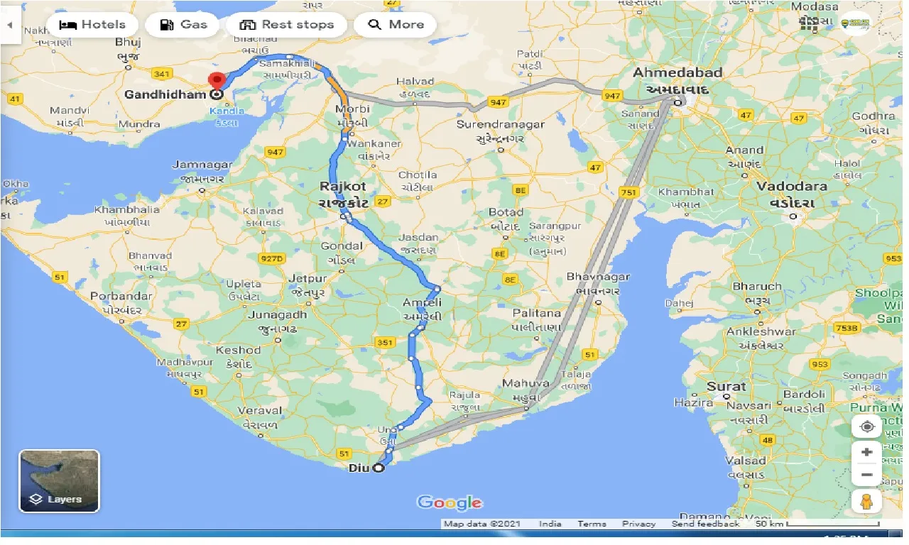 diu-to-gandhidham-one-way