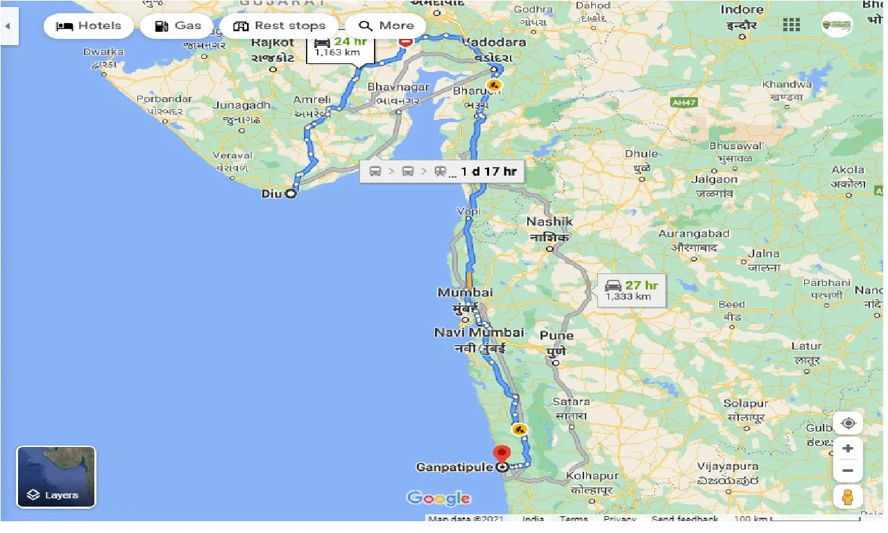 diu-to-ganpatipule-one-way