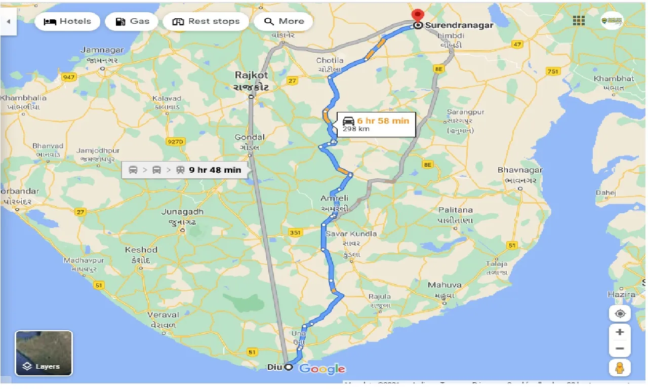 diu-to-surendranagar-one-way