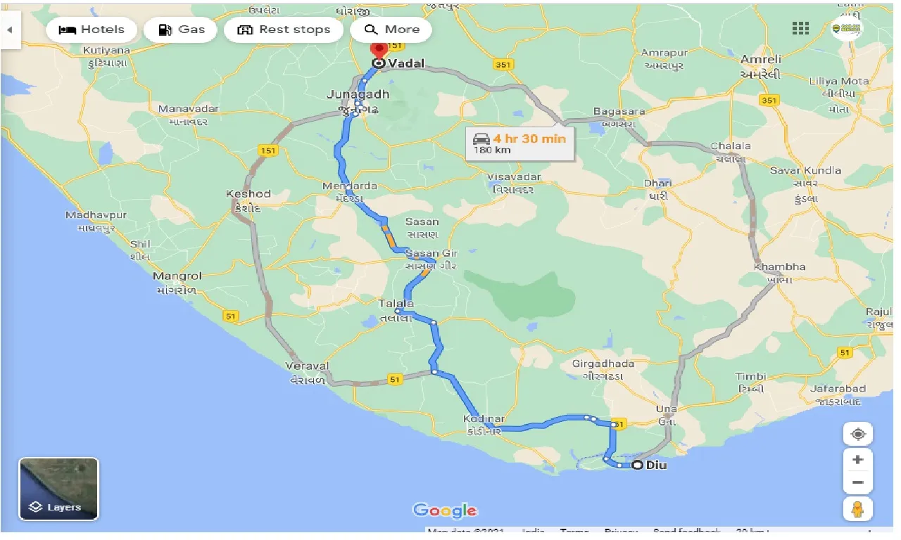 diu-to-vadal-taxi