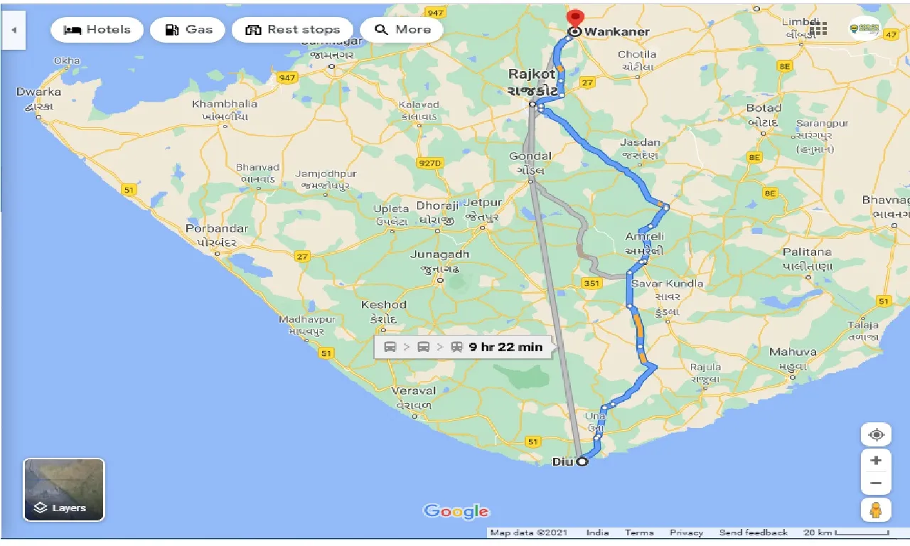 diu-to-wankaner-one-way