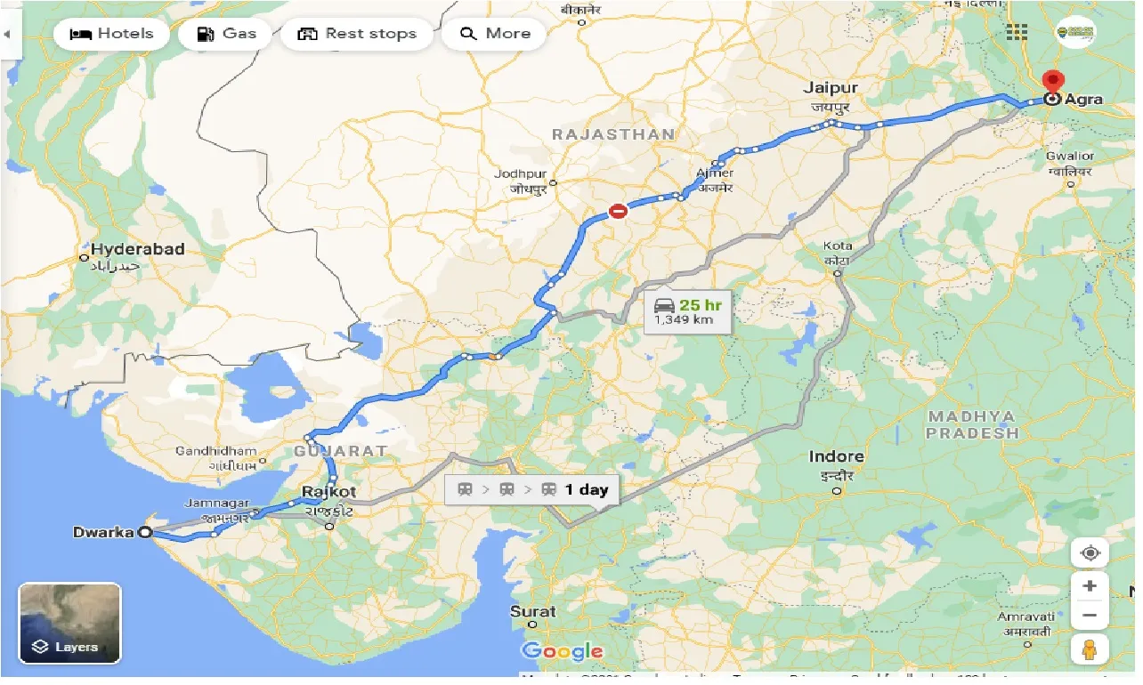 dwarka-to-agra-taxi