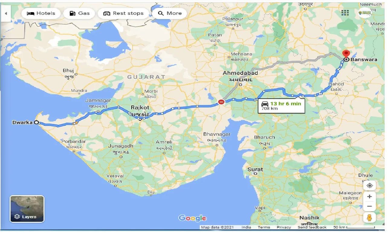 dwarka-to-banswara-one-way