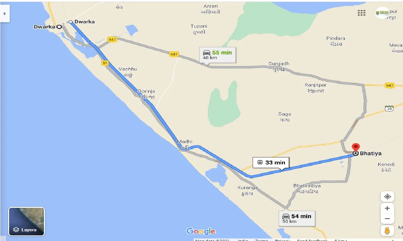 dwarka-to-bhatiya-one-way