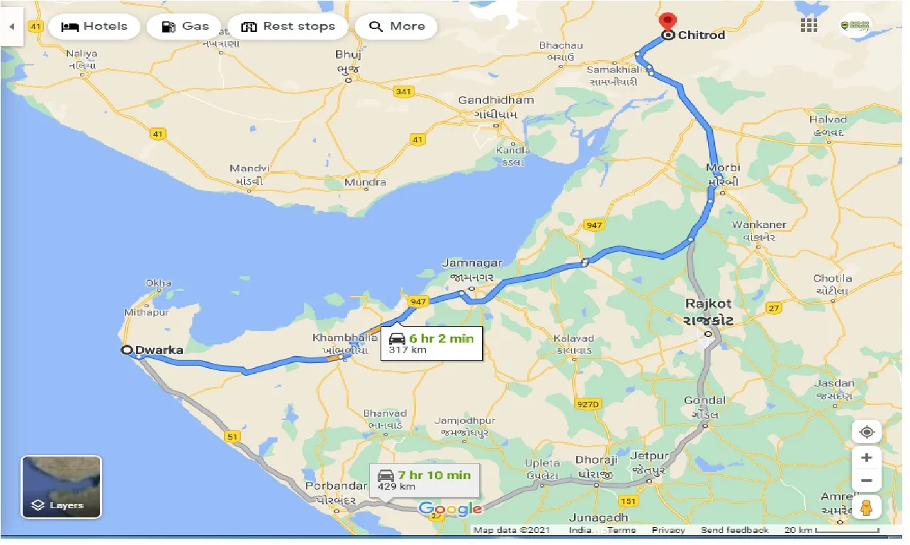 dwarka-to-chitrod-taxi