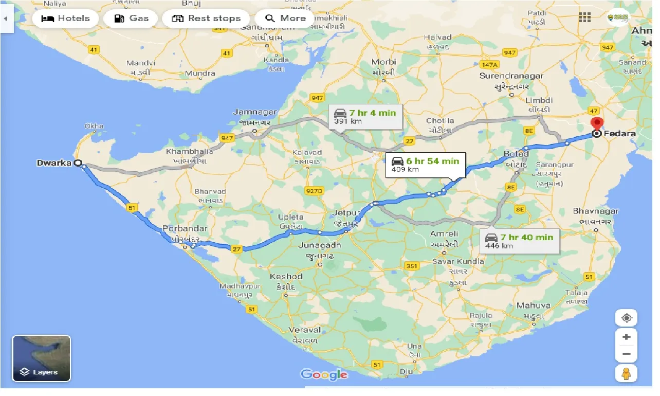 dwarka-to-fedara-one-way