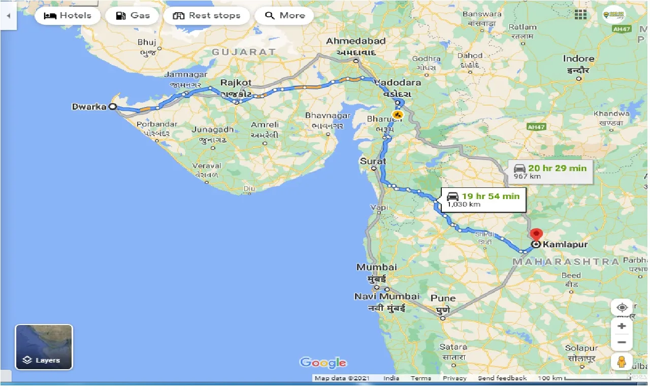 dwarka-to-kamlapur-one-way