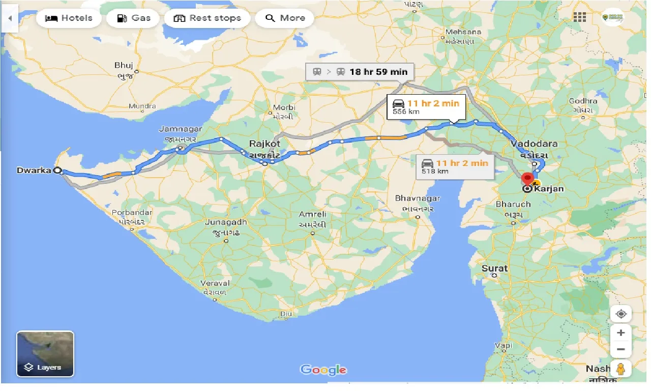 dwarka-to-karjan-one-way