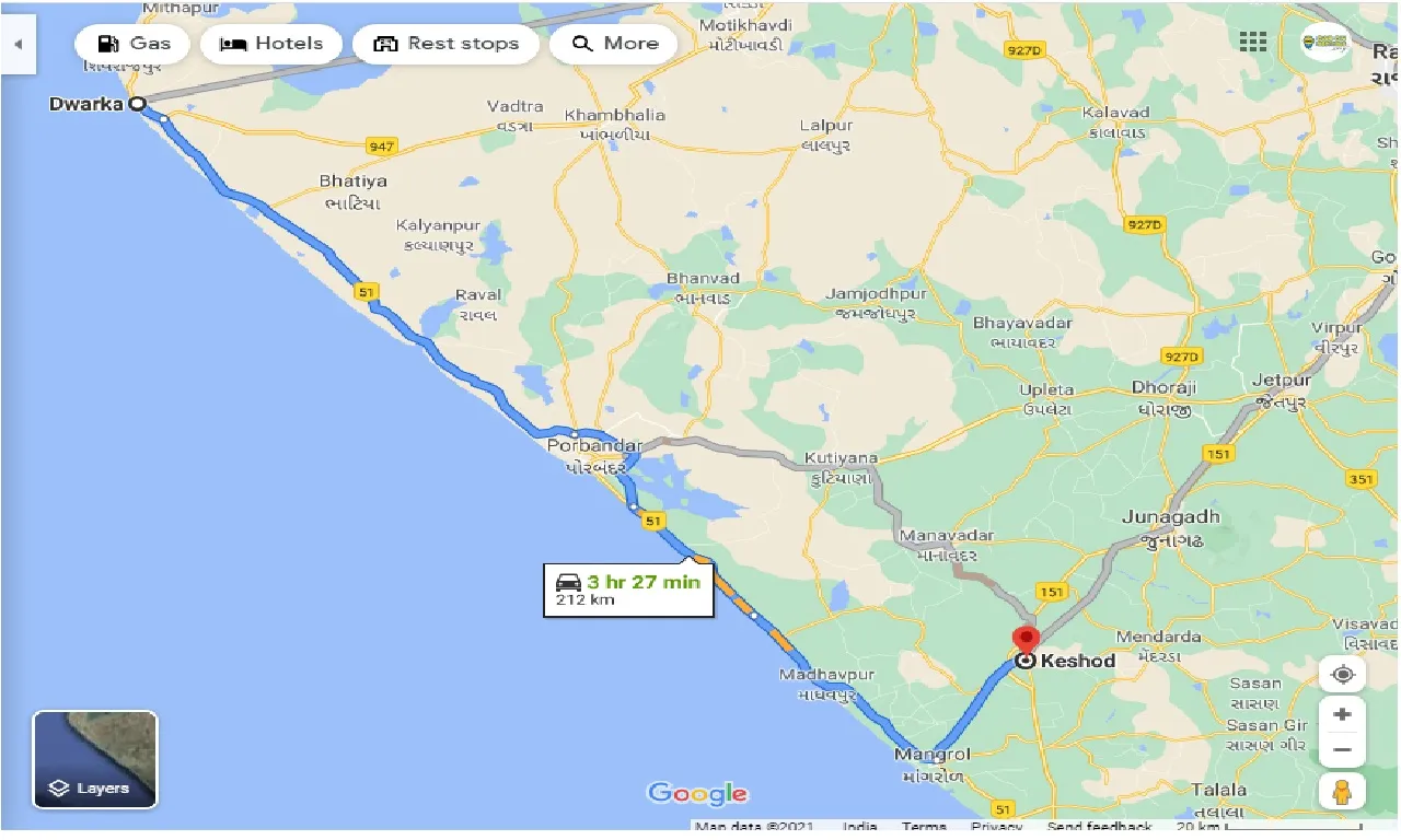 dwarka-to-keshod-one-way