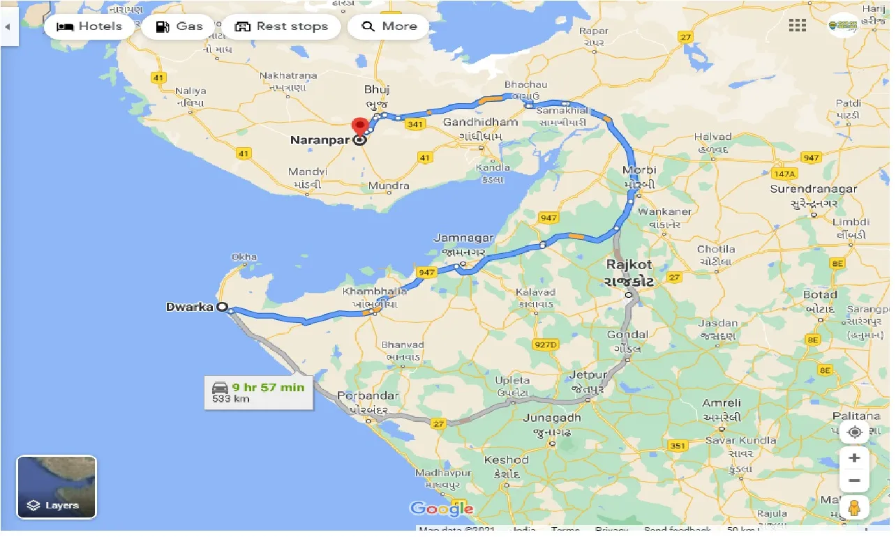 dwarka-to-naranpar-one-way