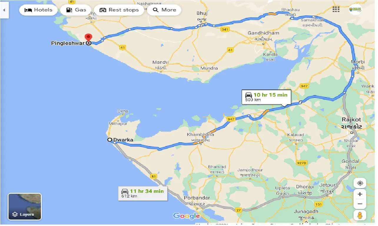 dwarka-to-pingleshwar-one-way