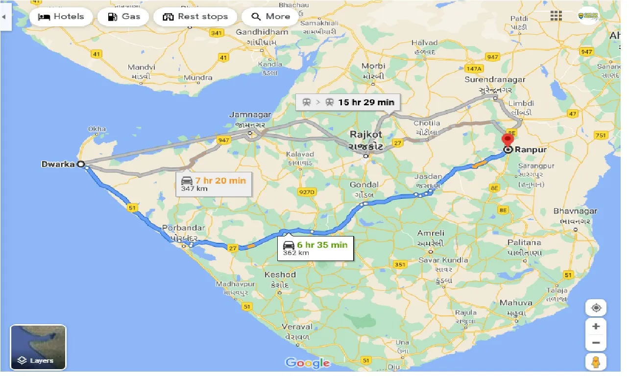 dwarka-to-ranpur-one-way