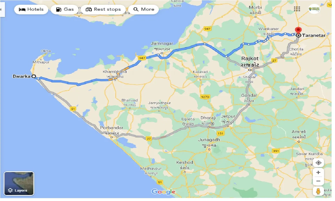 dwarka-to-taranetar-one-way