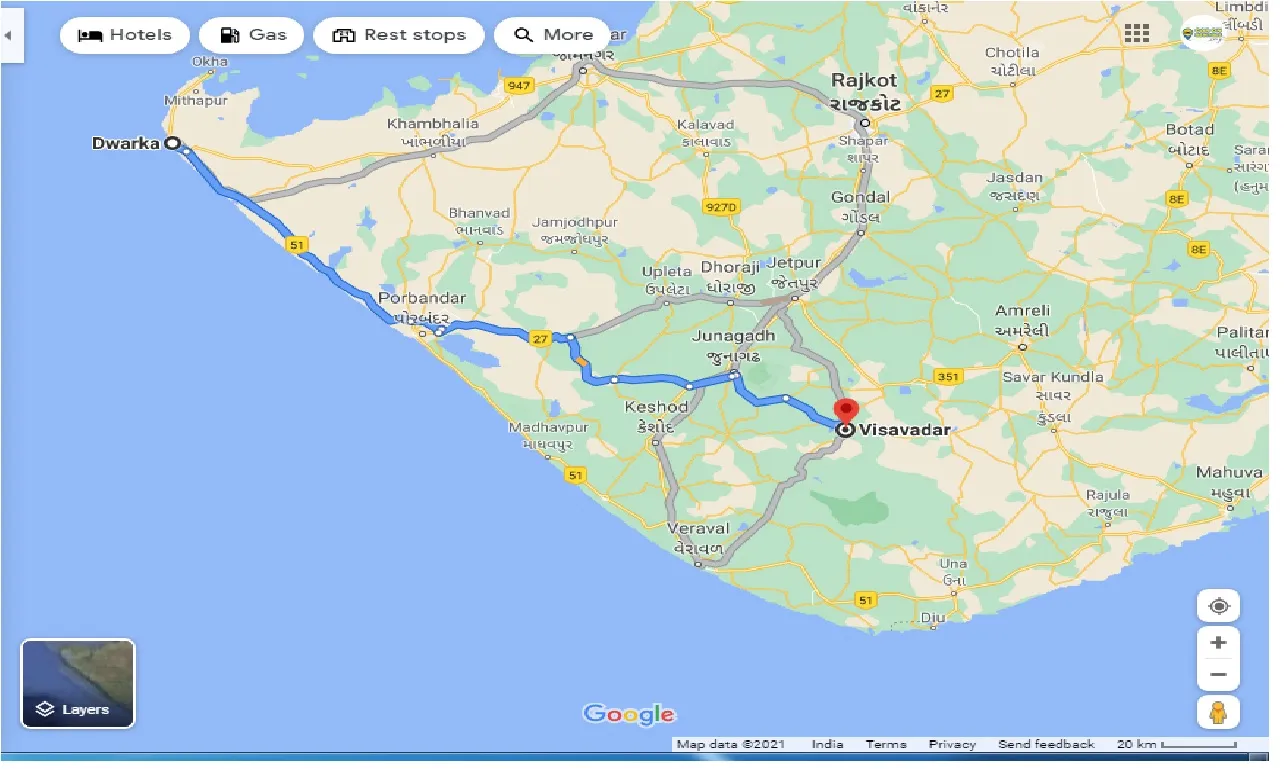 dwarka-to-visavadar-taxi