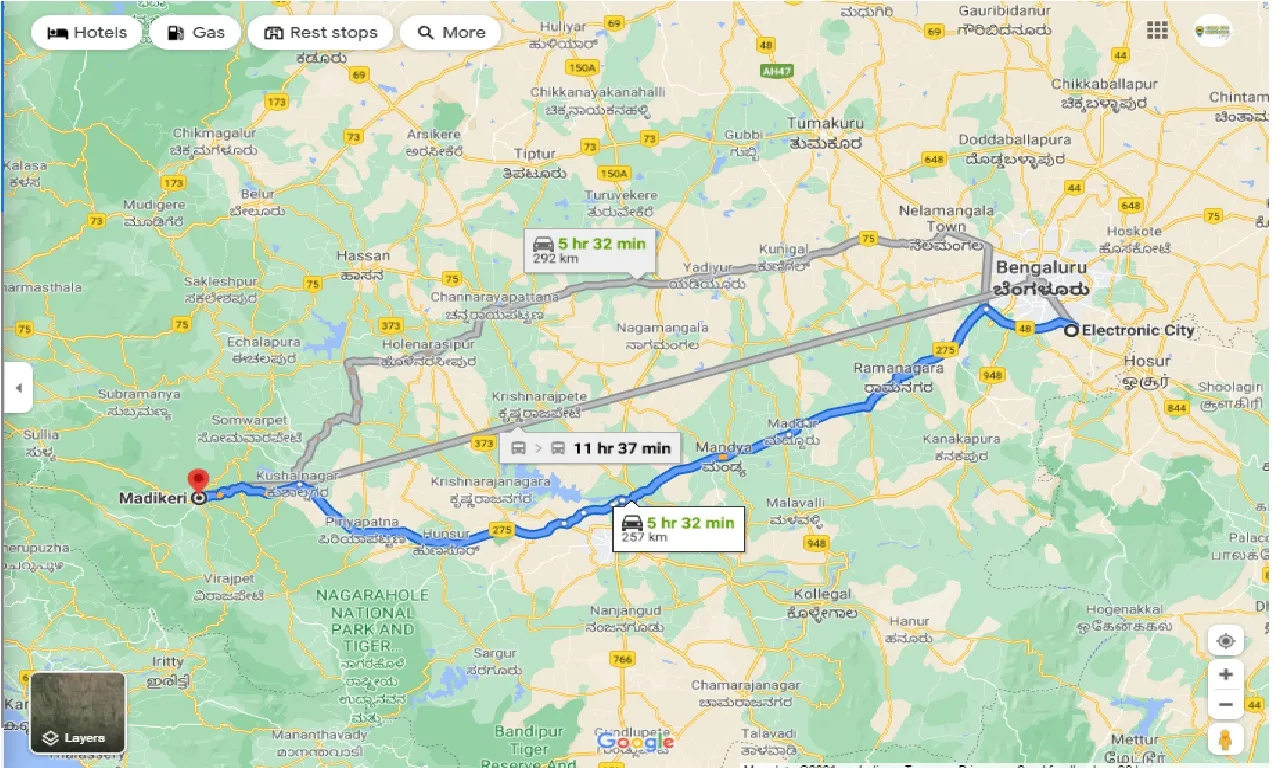 electronic-city-to-madikeri-one-way