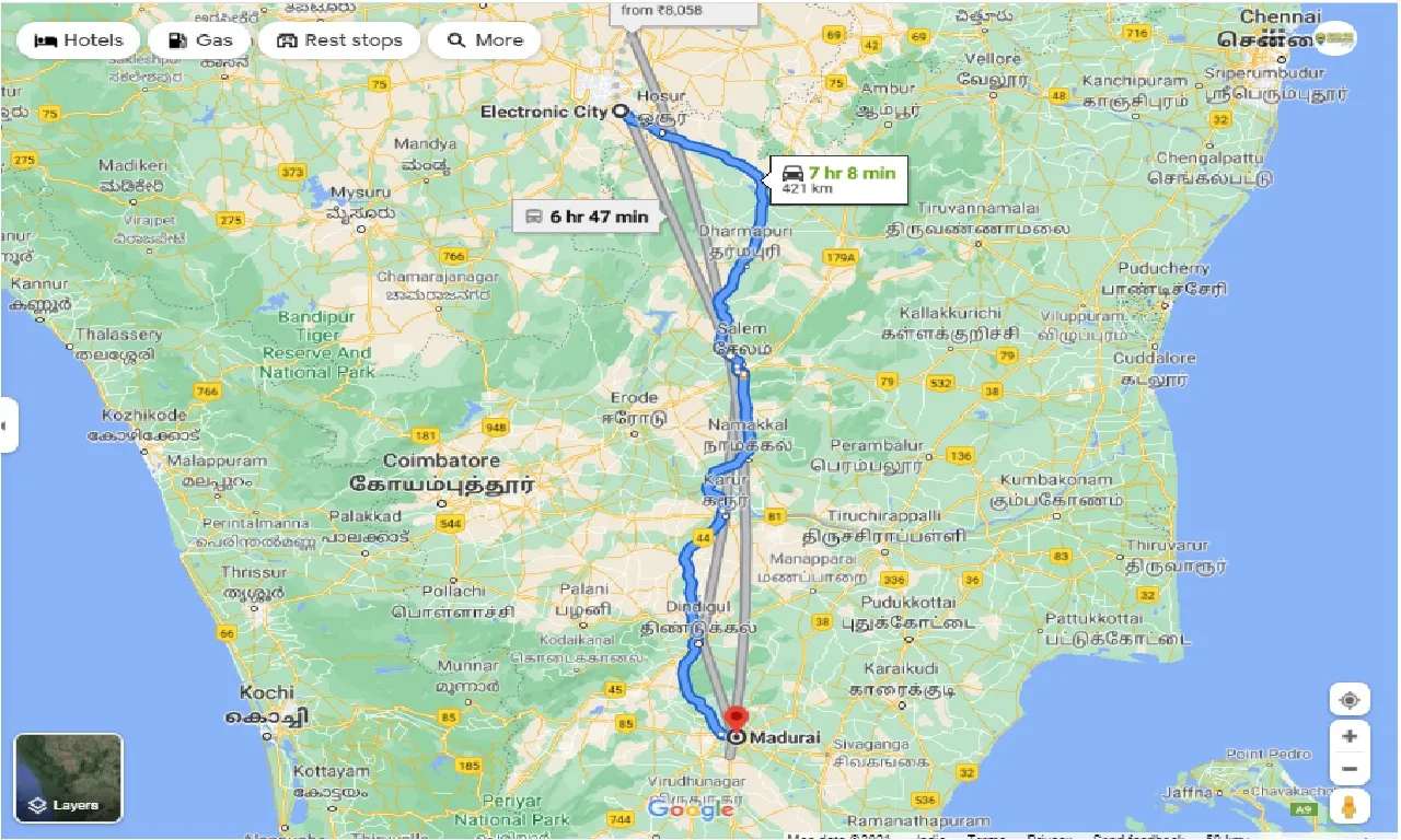 electronic-city-to-madurai-round-trip