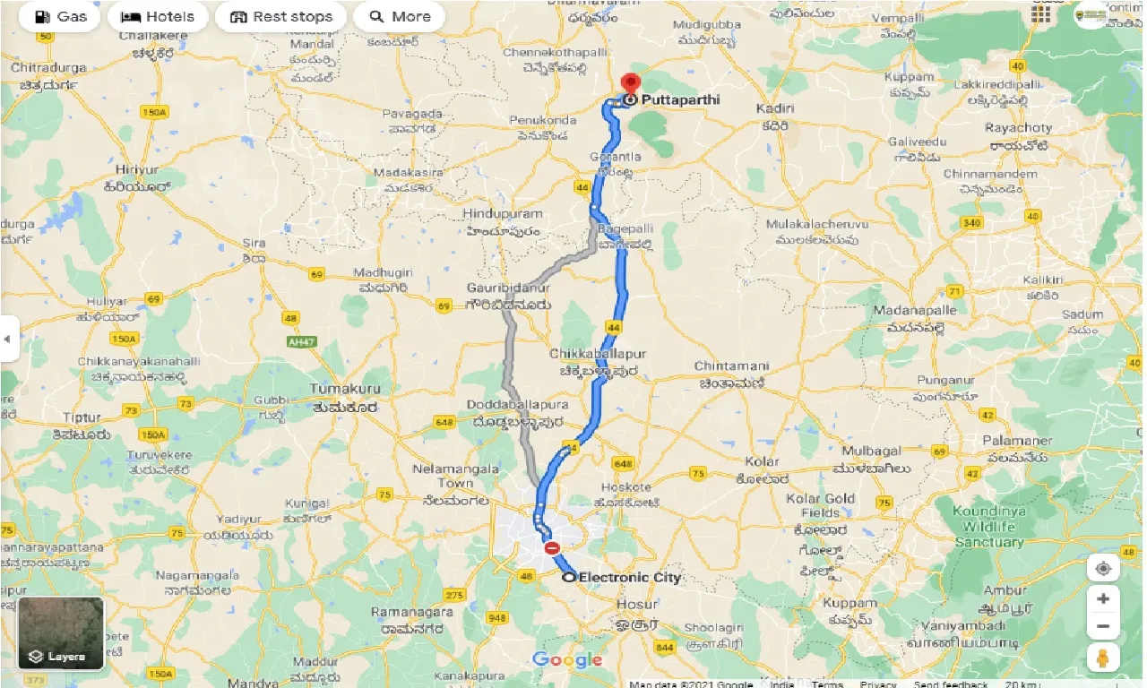 electronic-city-to-puttaparthi-round-trip