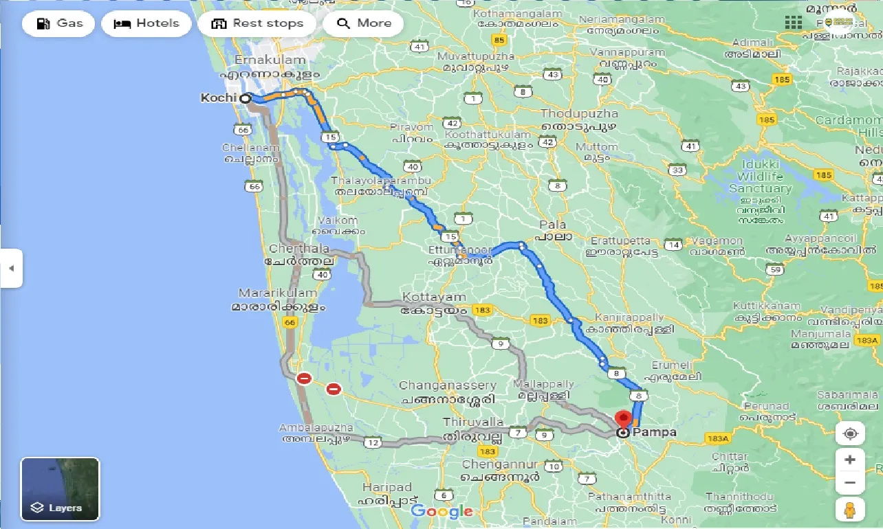 ernakulam-to-pamba-round-trip