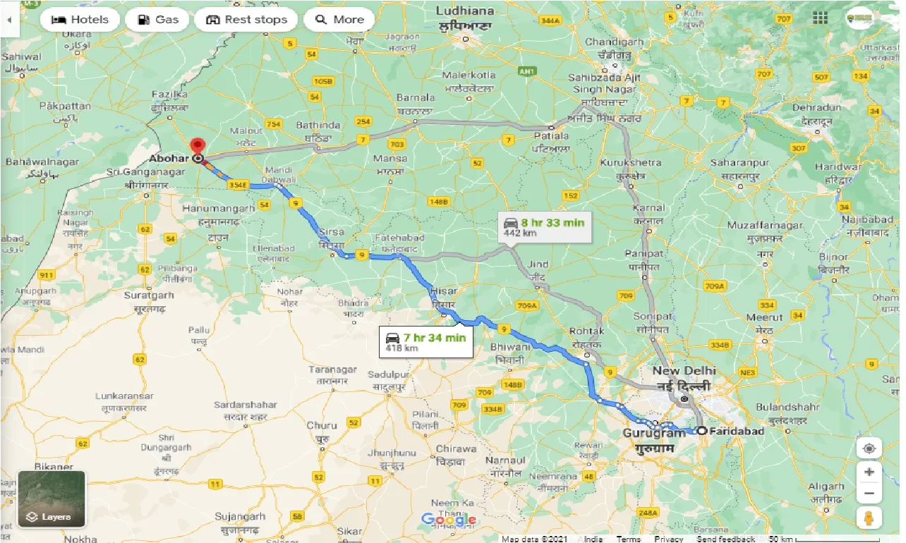 faridabad-to-abohar-round-trip