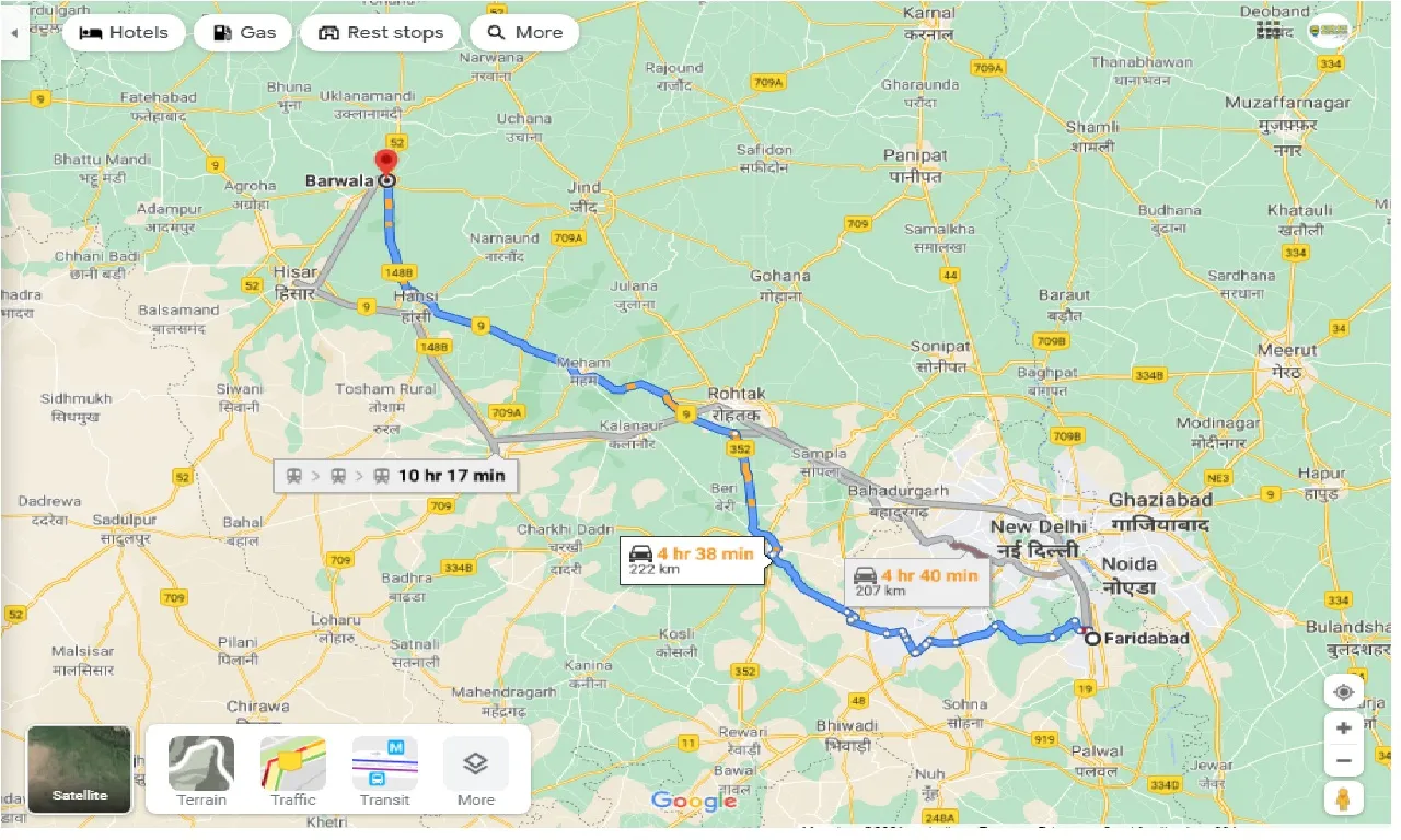 faridabad-to-barwala-round-trip