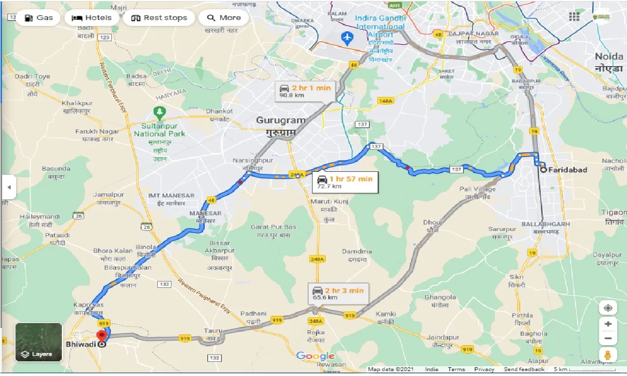 faridabad-to-bhiwadi-one-way