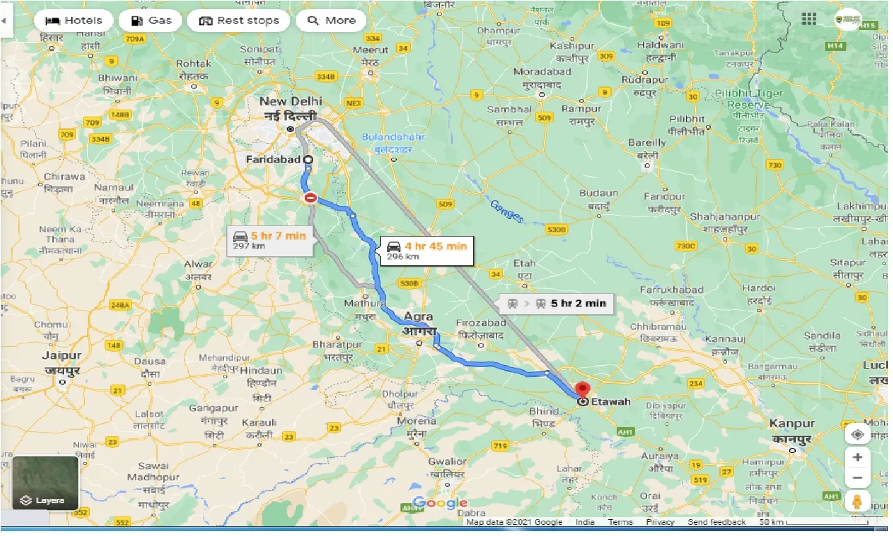 faridabad-to-etawah-round-trip