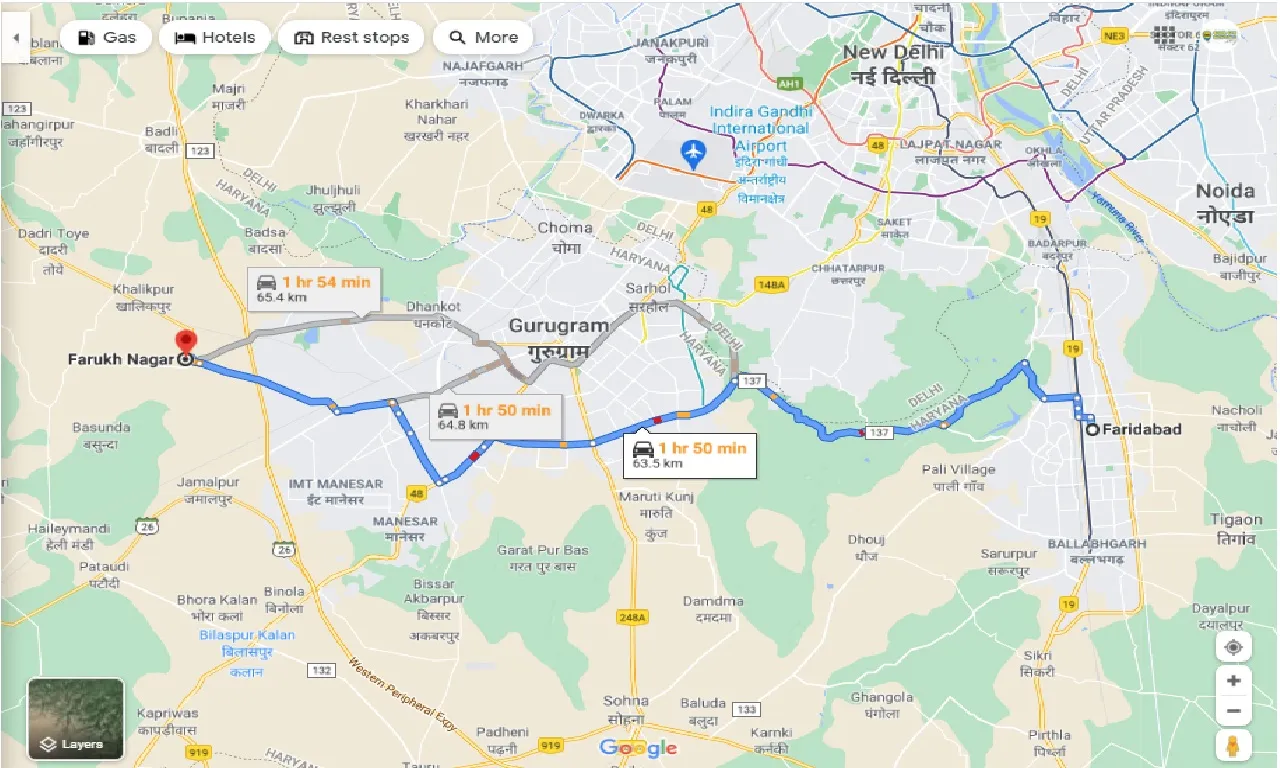 faridabad-to-farukh-nagar-one-way