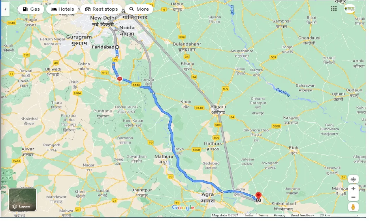 faridabad-to-firozabad-one-way