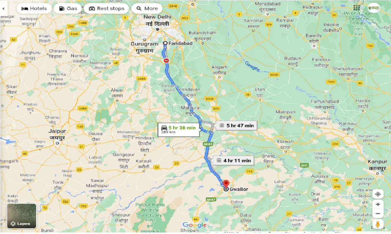 faridabad-to-gwalior-round-trip