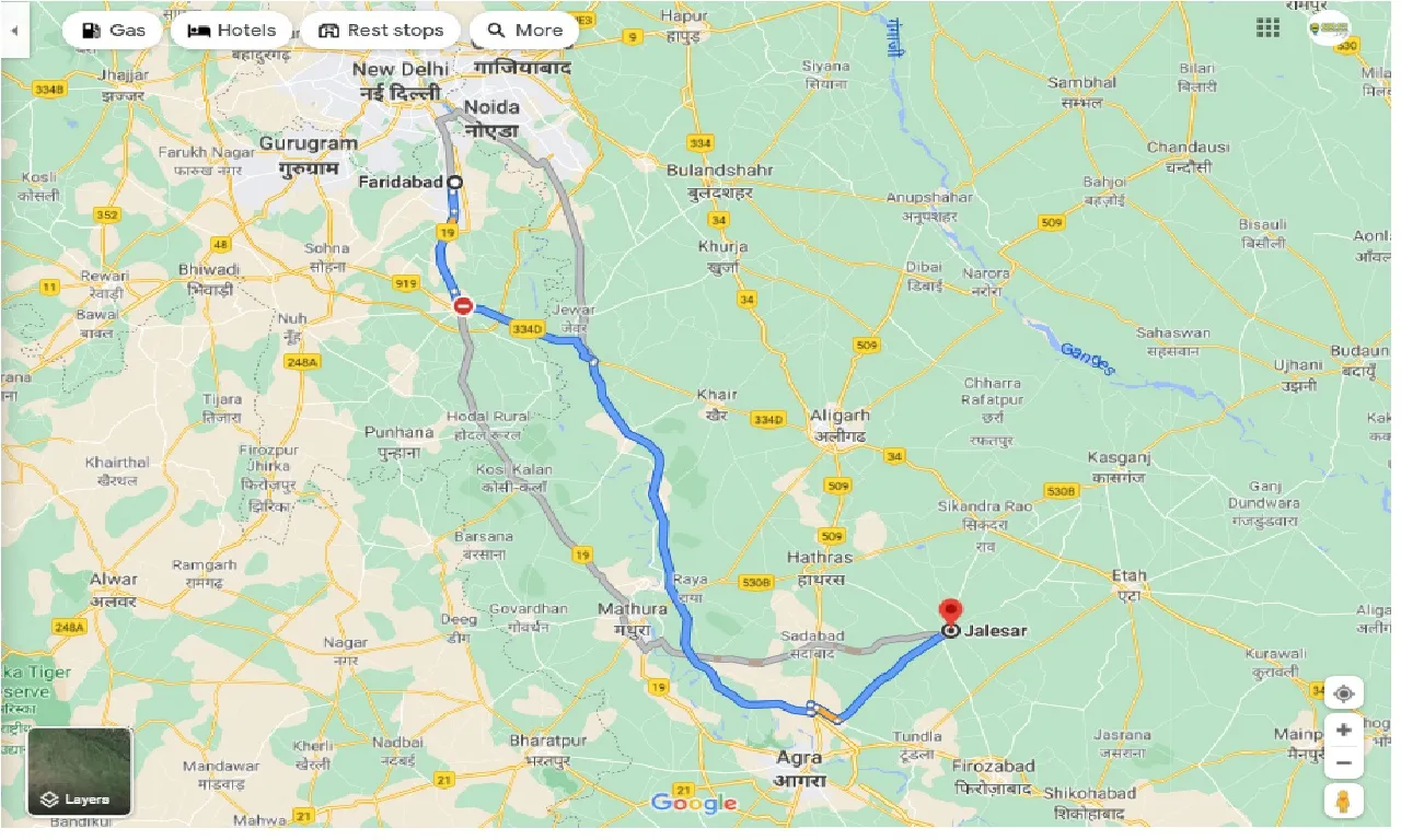 faridabad-to-jalesar-round-trip