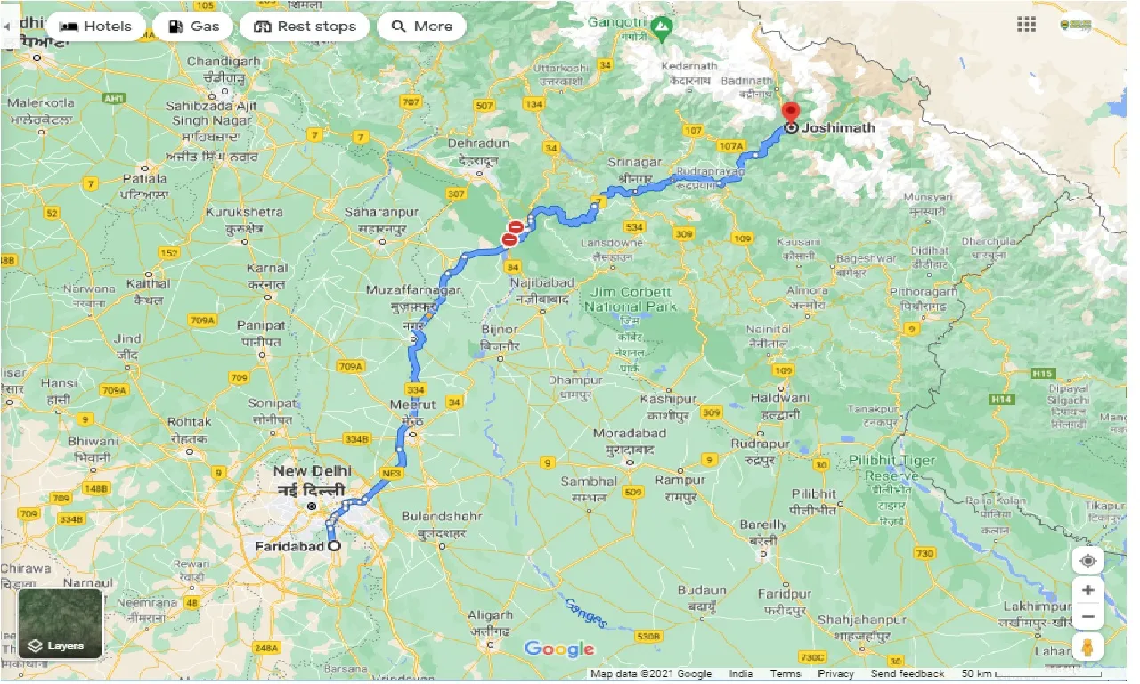 faridabad-to-joshimath-one-way